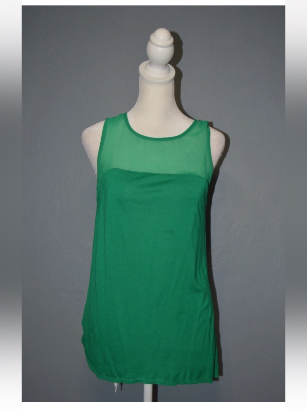H&M Sz Small Green Mesh Sleeveless Top